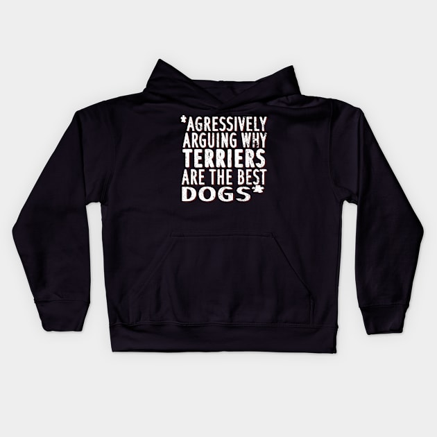 Bull Terrier dog breed dog owner Boston Terrier Kids Hoodie by FindYourFavouriteDesign